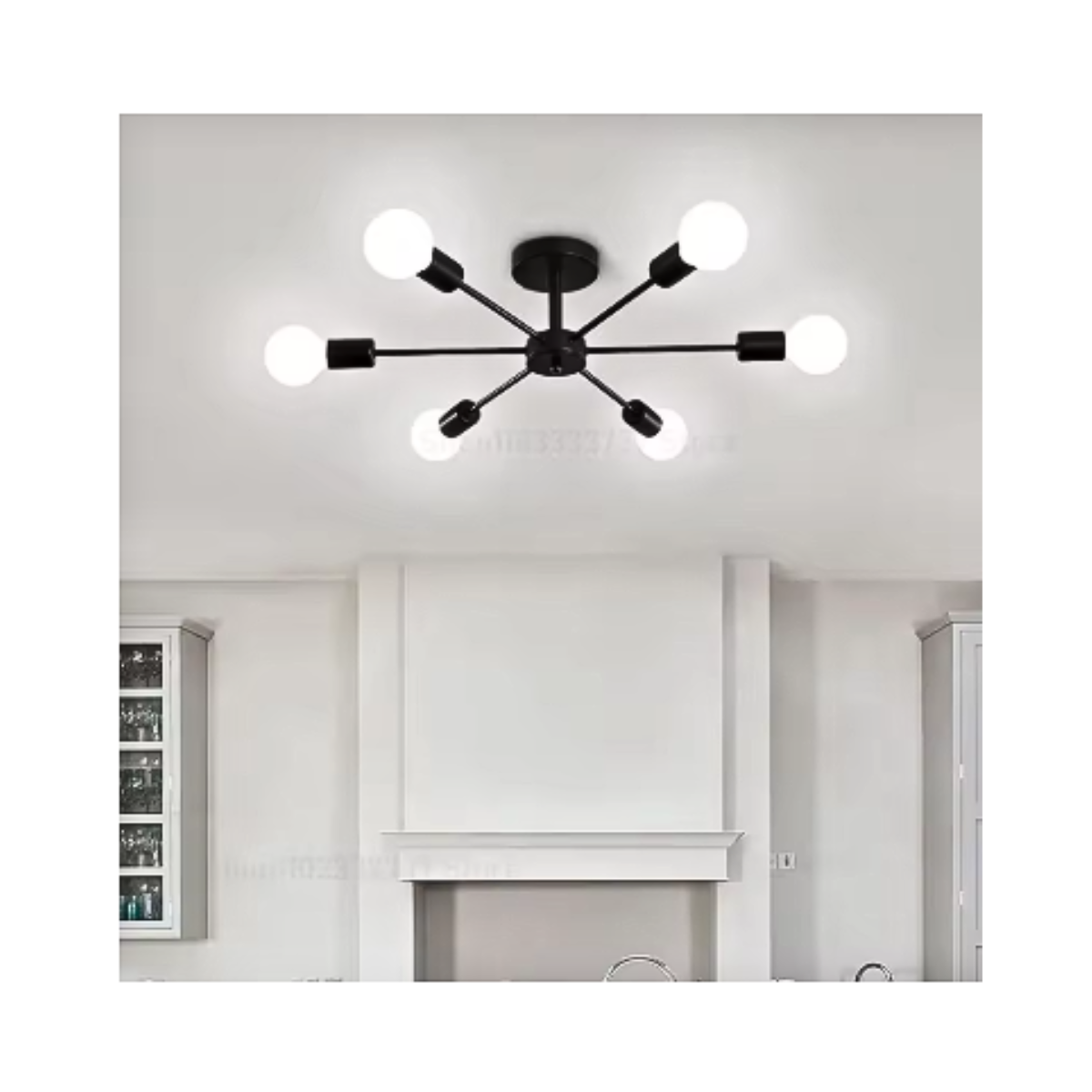 Lampara De Techo Colgante Moderna+ 6 Ampolletas E27 Cálida-2