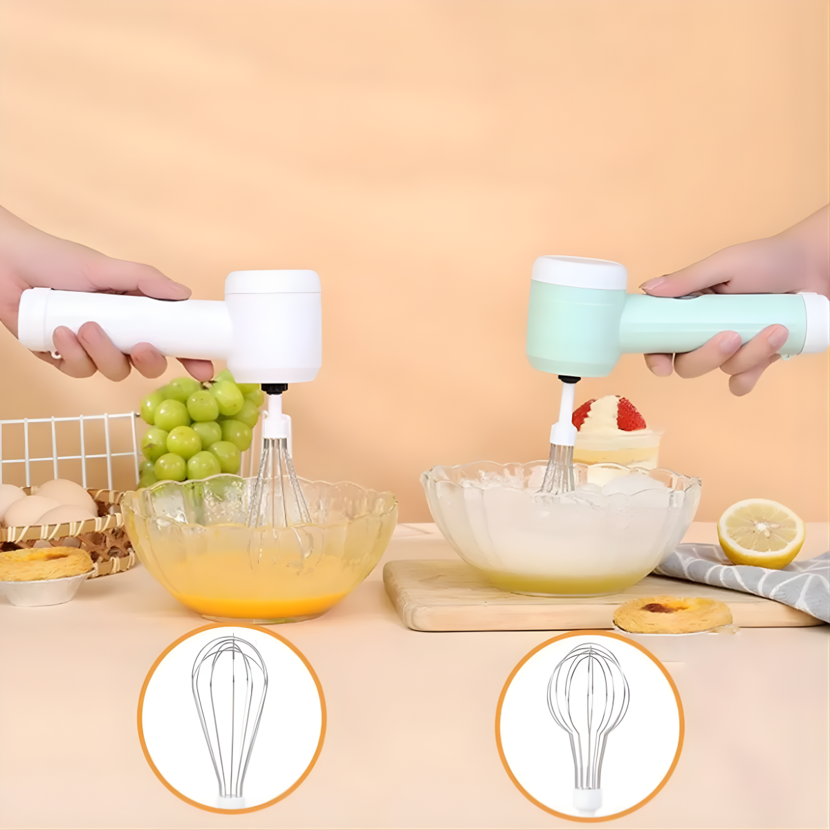 Batidor De Mano Huevos Espumador Leche Inalámbrico Multiuso-2