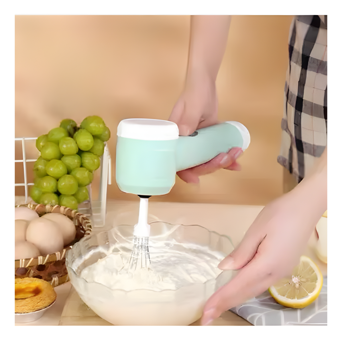 Batidor De Mano Huevos Espumador Leche Inalámbrico Multiuso-3