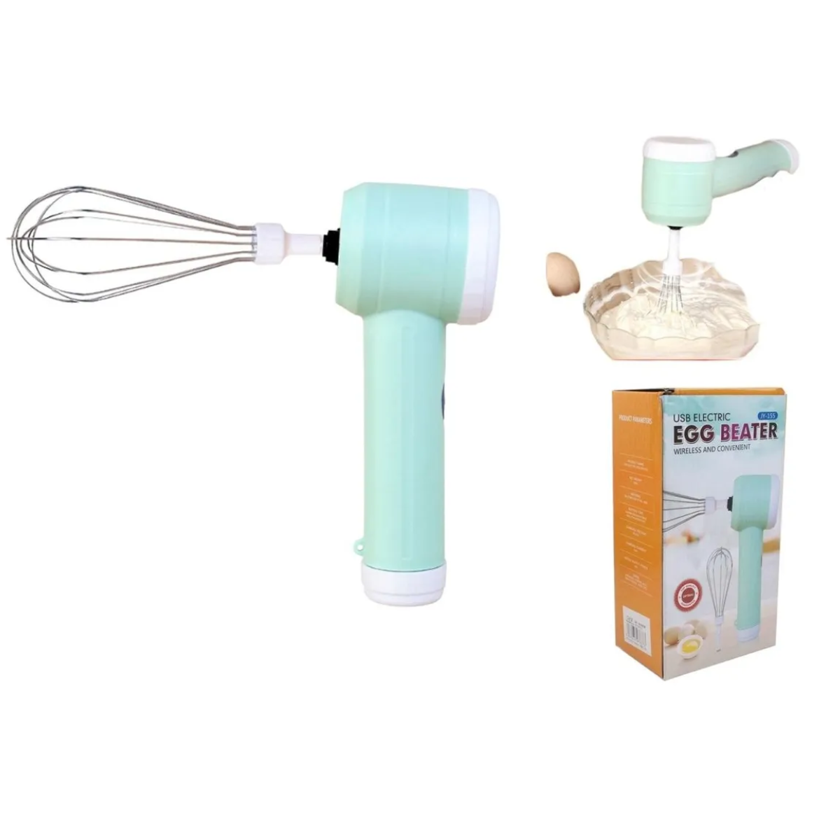 Batidor De Mano Huevos Espumador Leche Inalámbrico Multiuso-5