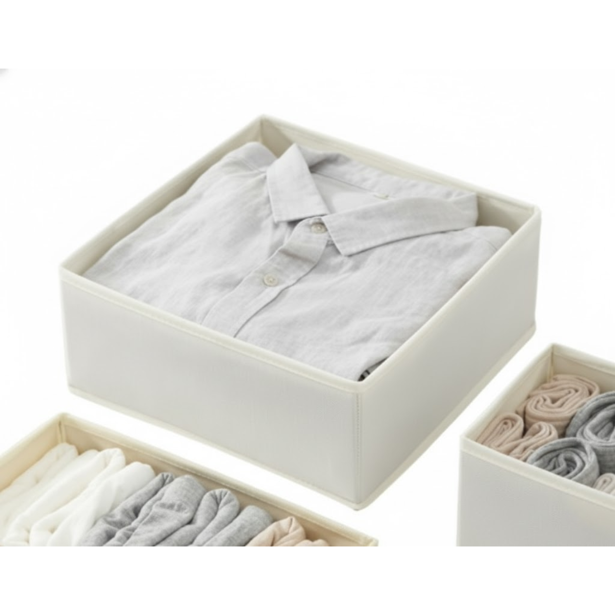 Caja Organizadora Ropa Almacenamiento Multiuso 28x28x13cm-2