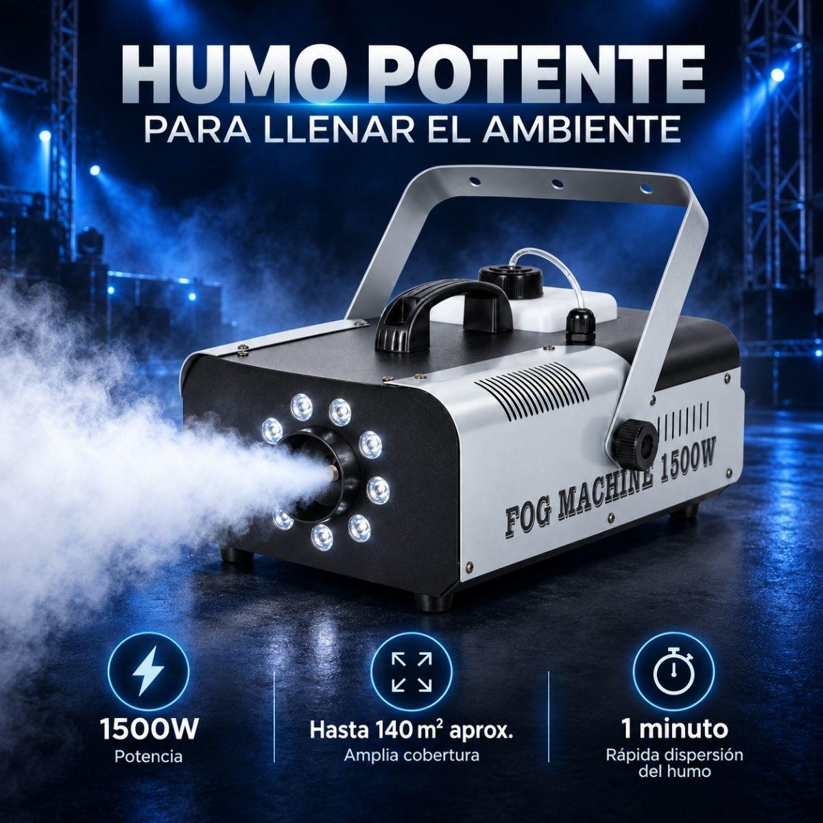 Maquina De Humo Y Luces 1500w Para Fiestas Eventos-2