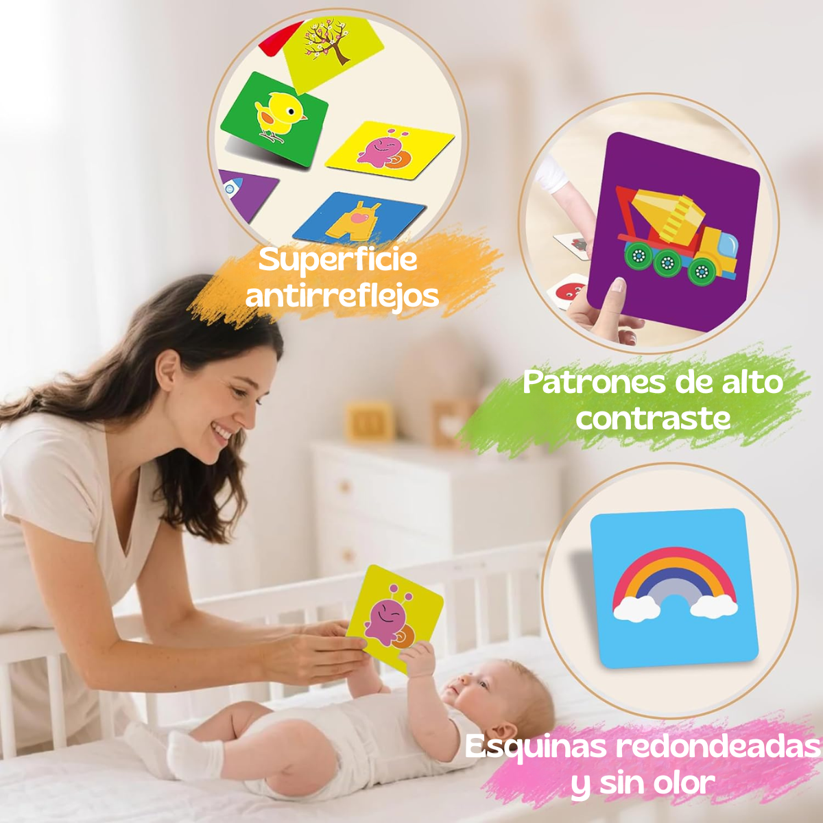 Tarjetas De Estimulacion Visual Didactico Bebes 6 A 18 Meses-5