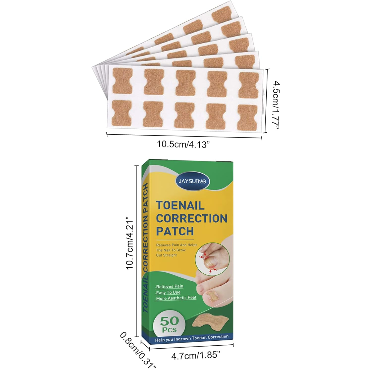 Pack 50 Parches U as Encarnadas Corrector De Crecimiento-3