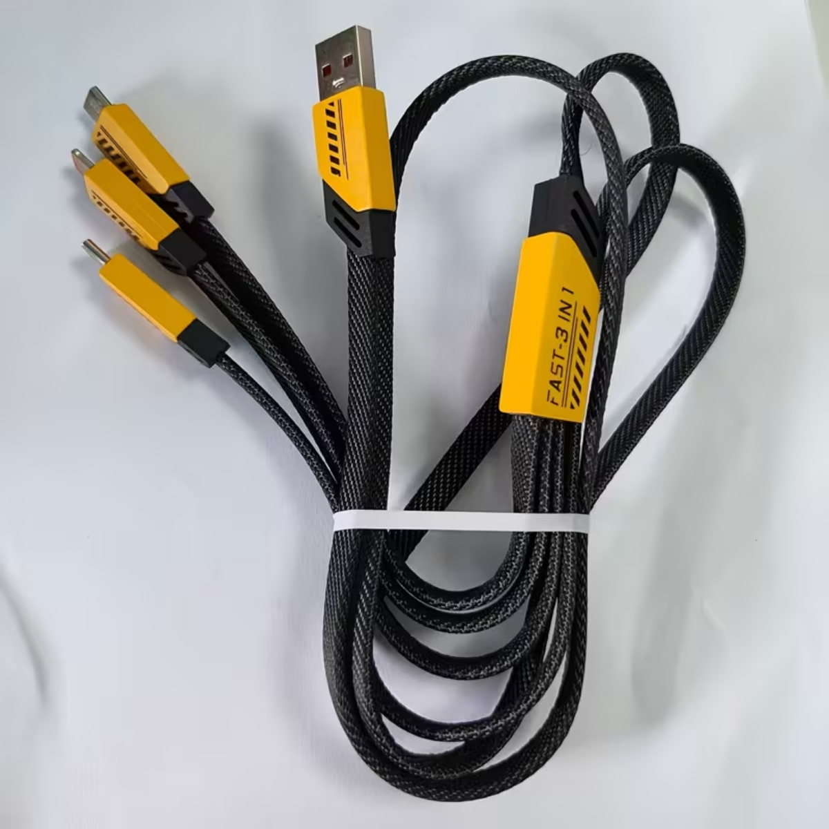 Cable 3 En 1 Carga Rapida Usb c Usb a Lightning Reforzado-3