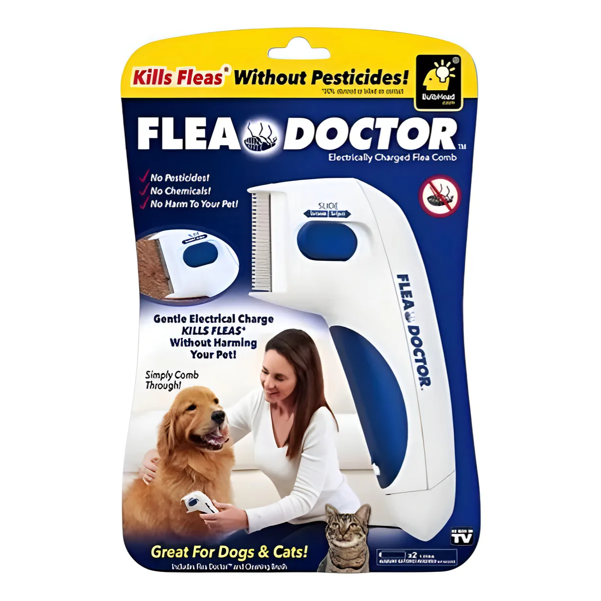 Peine Electrico Mata Pulgas Para Perros Y Gatos-5