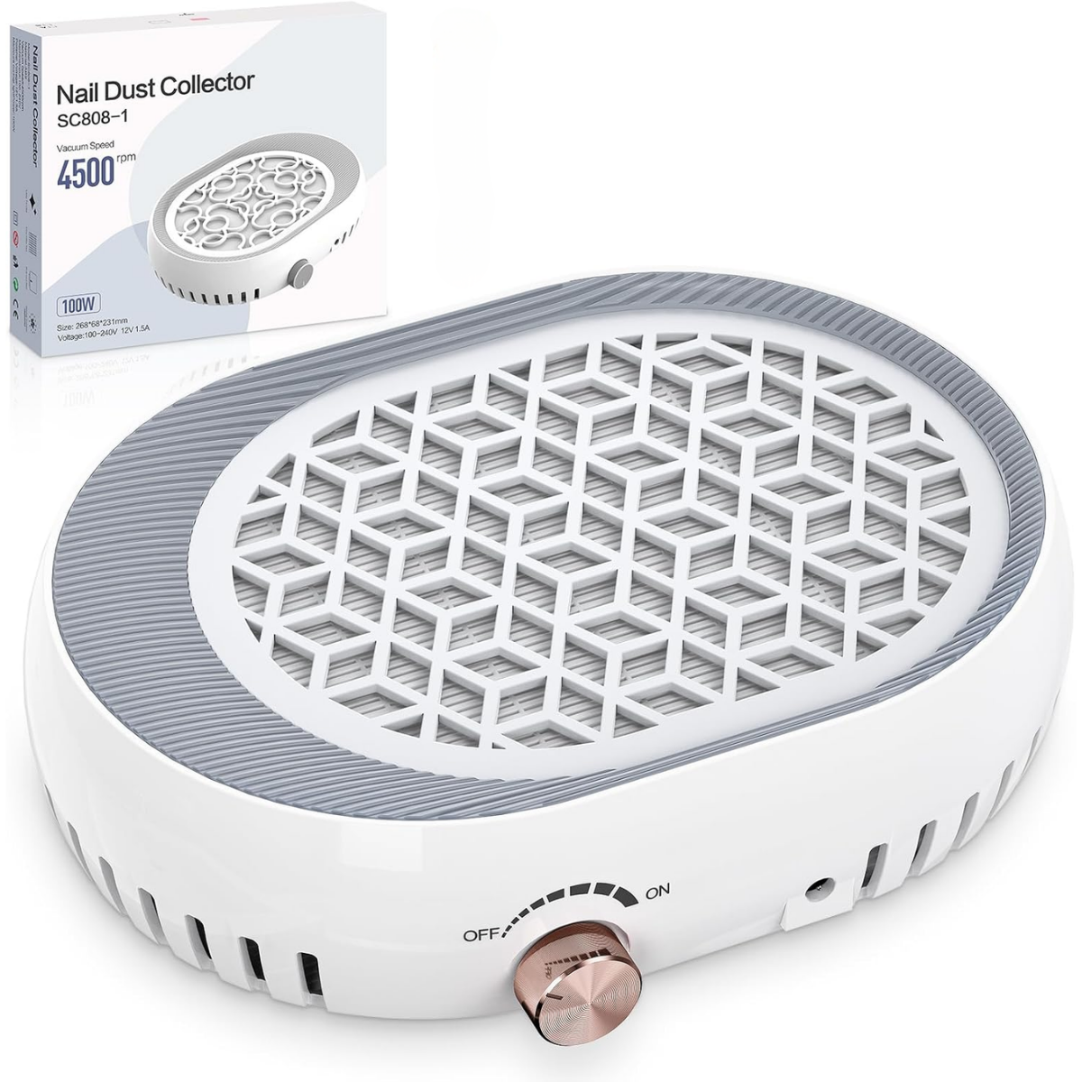 Colector Aspirador De Polvo Unas 100w Manicure Profesional-0