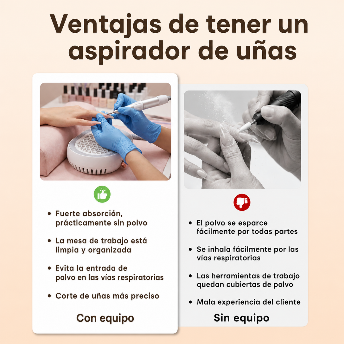 Colector Aspirador De Polvo Unas 100w Manicure Profesional-4