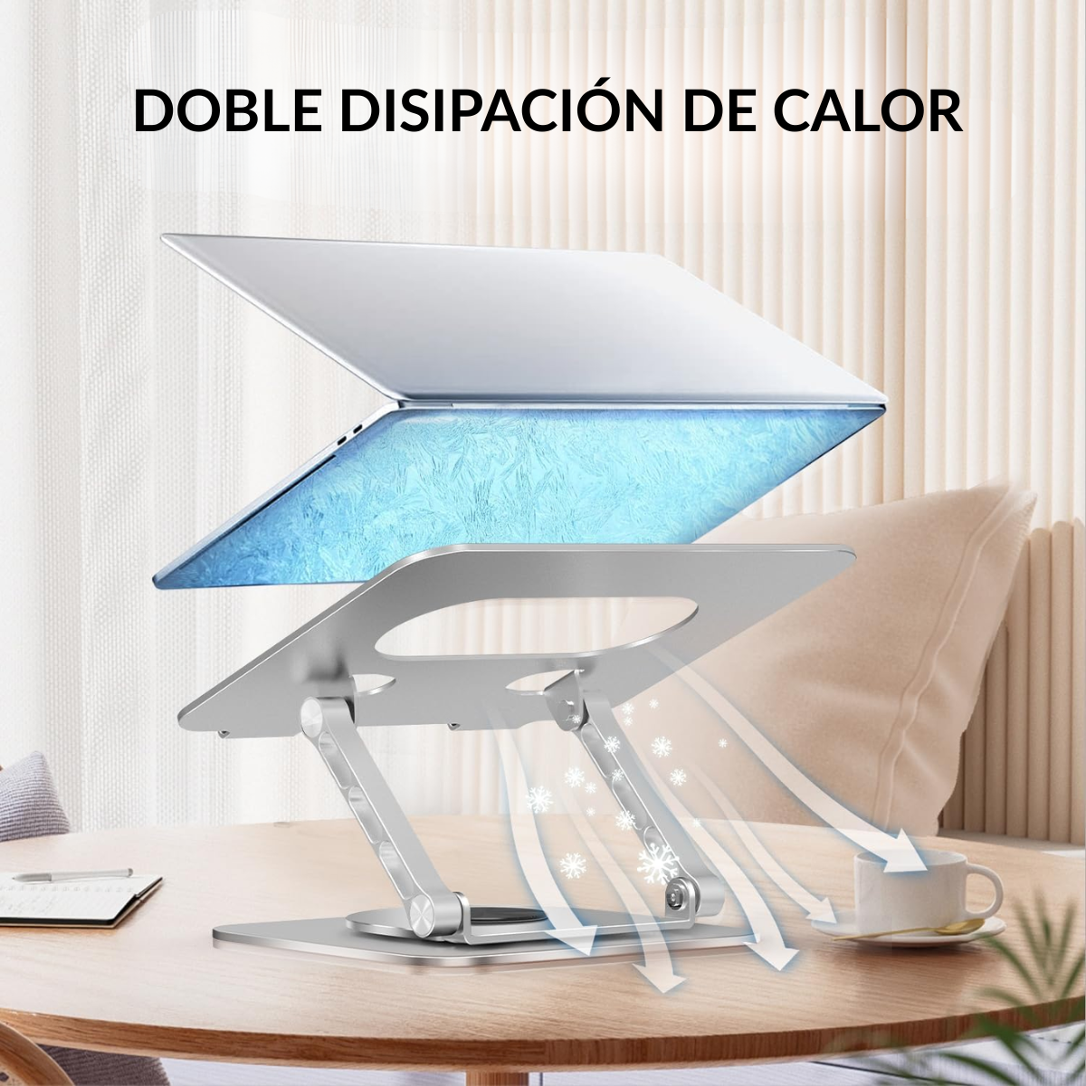 Soporte Notebook Laptop Tablet iPad Rotación 360 Plegable-6