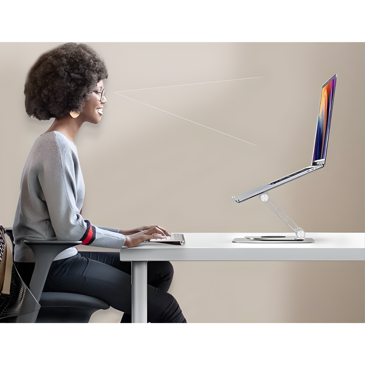 Soporte Notebook Laptop Tablet iPad Rotación 360 Plegable-7