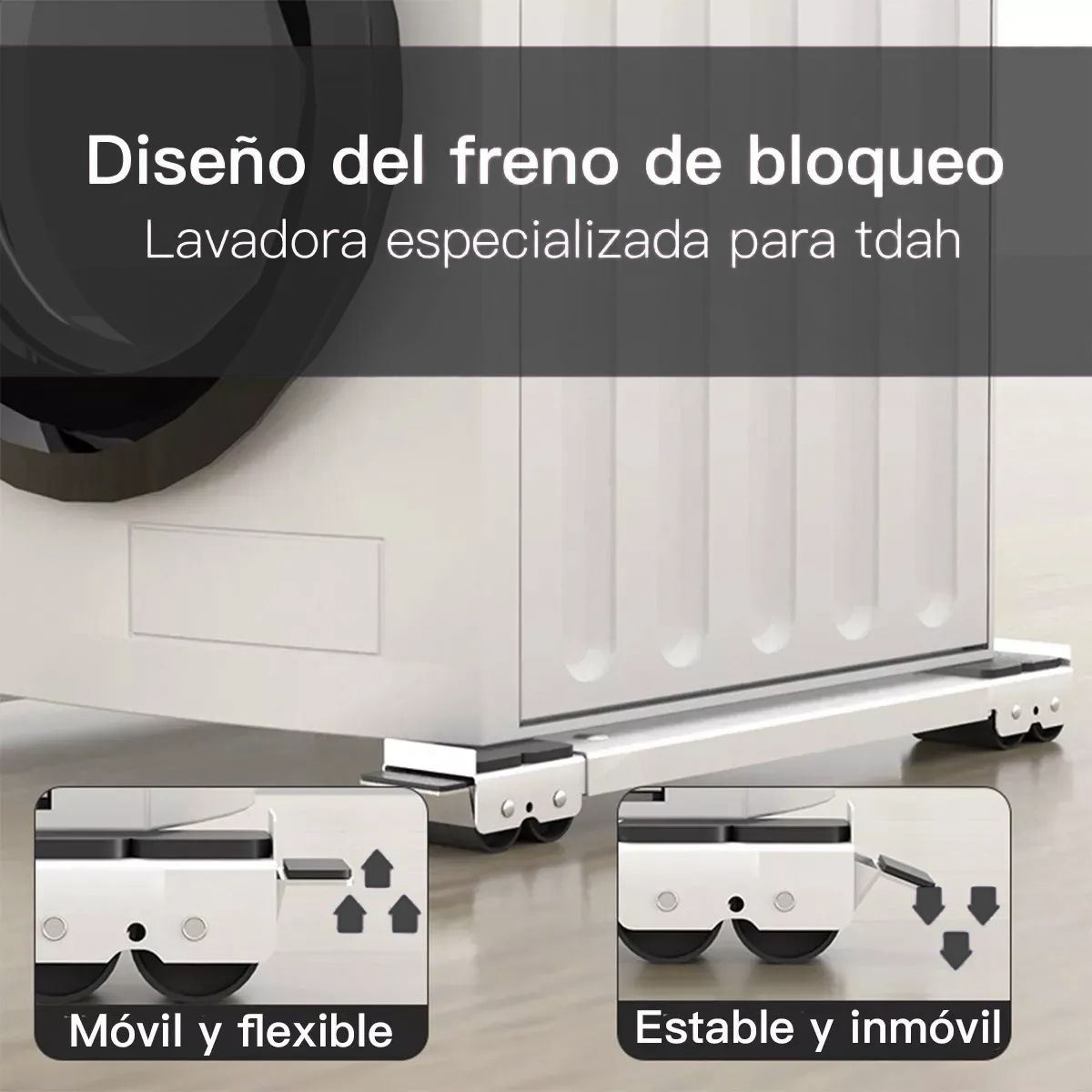 Soporte Movilizador Ruedas Lavadora Refrigerador Ajustable-2