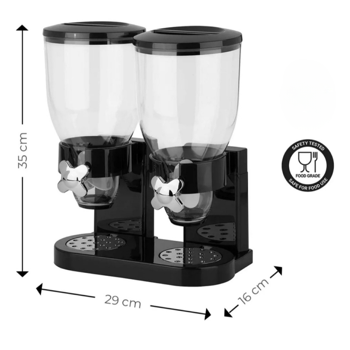 Set Dispensador Doble De Cereales Y Frutos Secos 2L C U-2