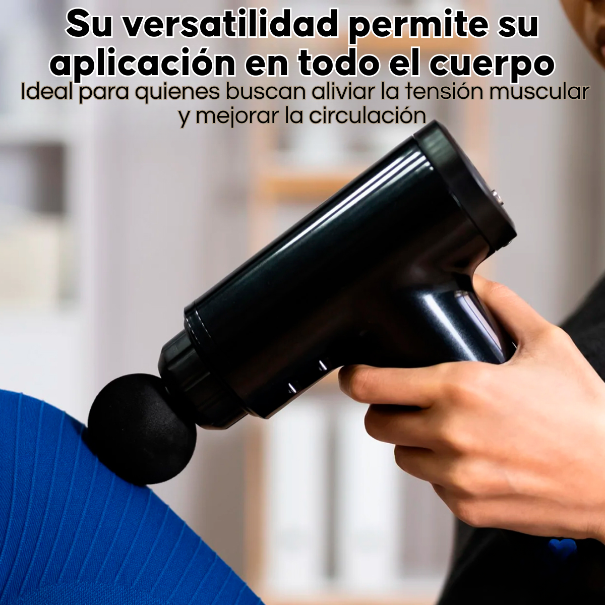 Pistola De Masaje Muscular Efecto Shiatsu Con 4 Cabezales-4