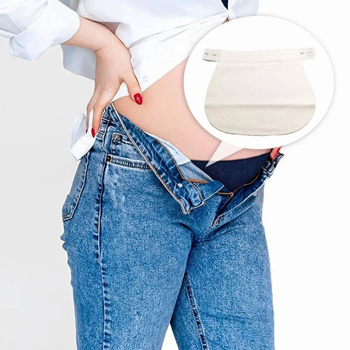 Pack 5 Extensores Elásticos De Pantalón Para Embarazadas-6