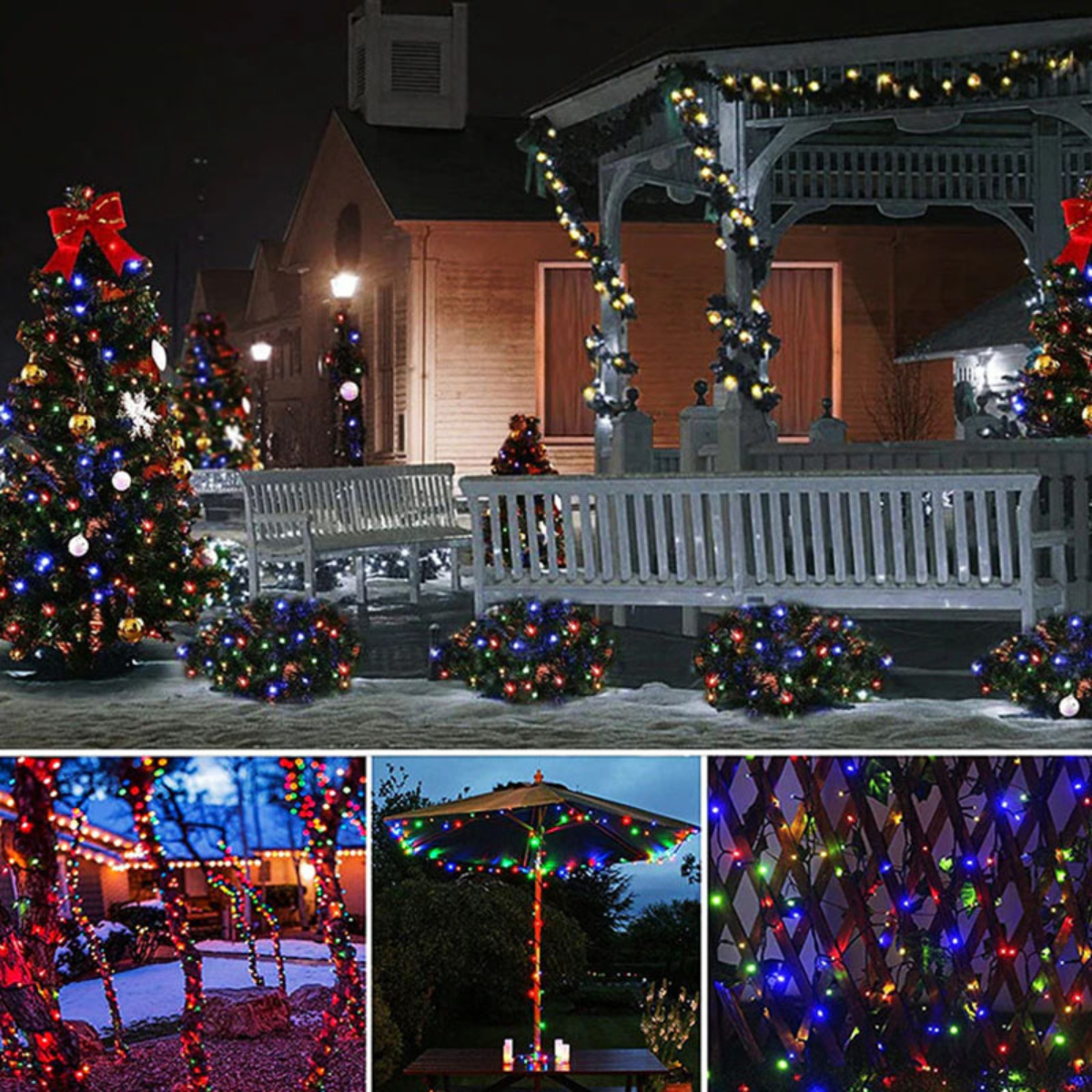 Luces Navidad 10mts Recarga Solar Multicolor-4