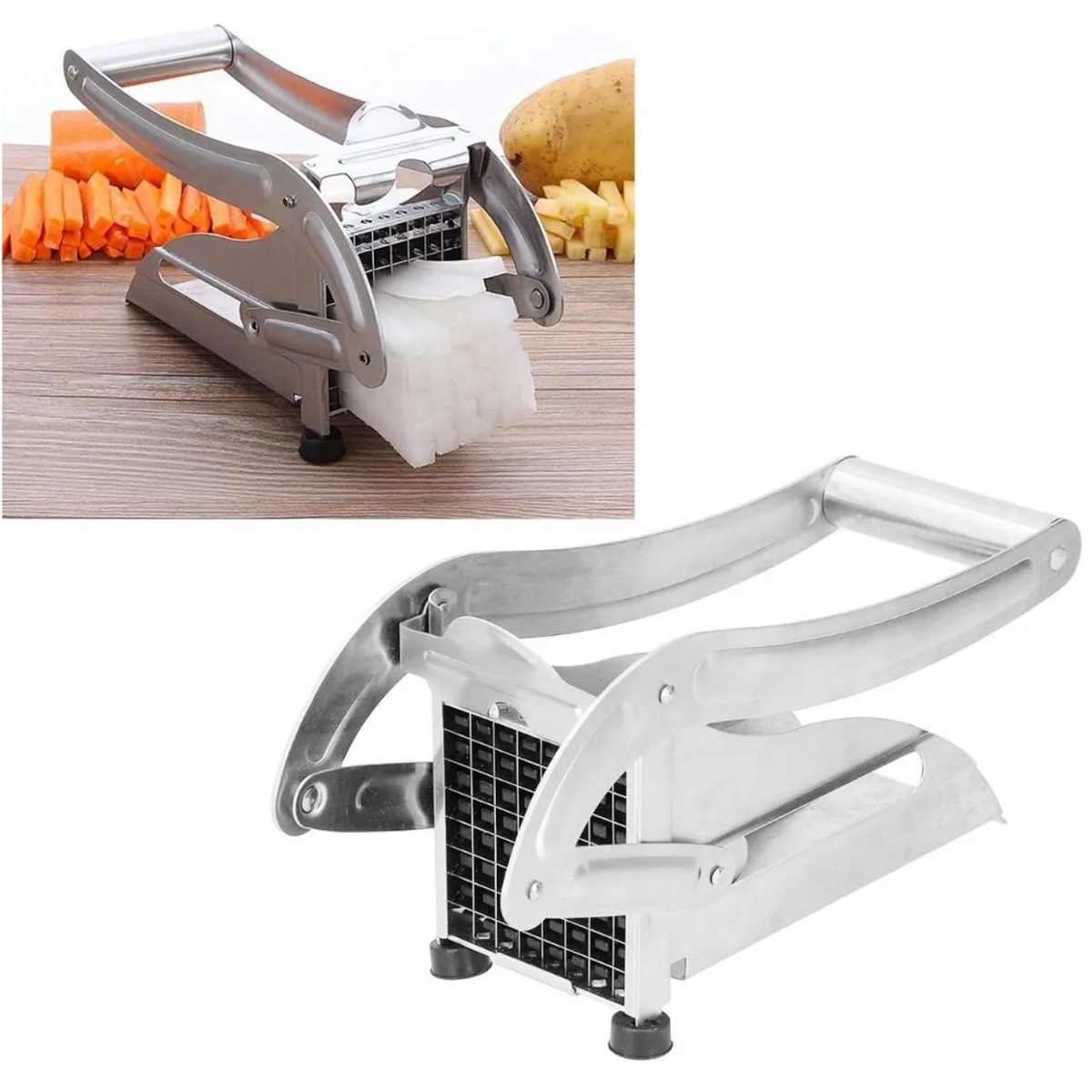 Cortador De Papas Fritas Francesas Acero Inoxidable Manual-3