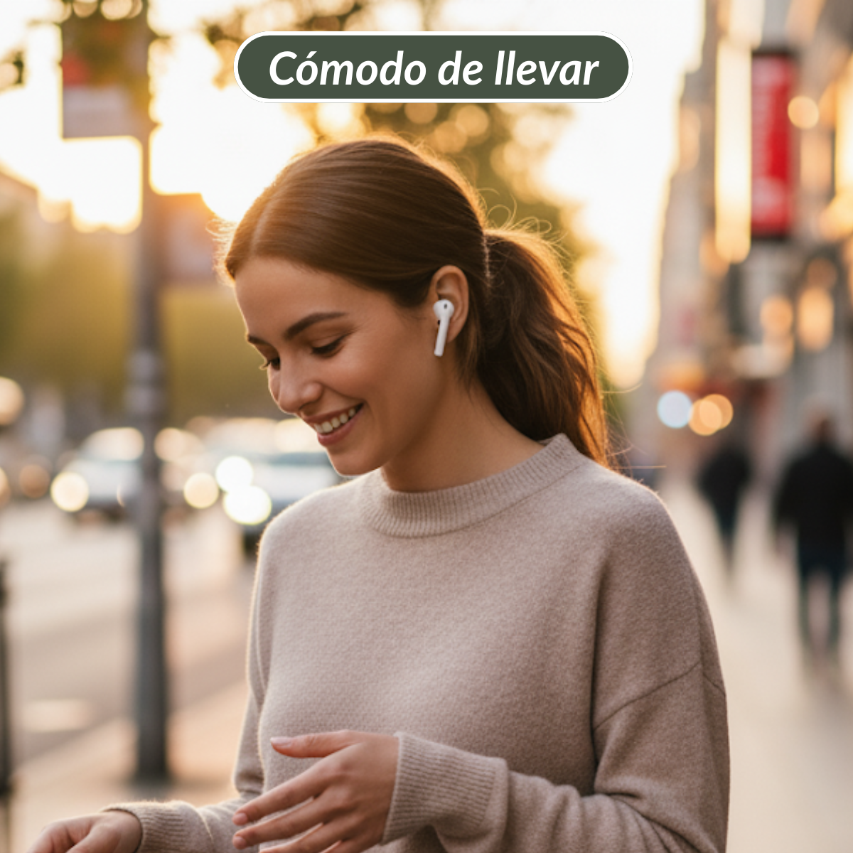 Audífonos Inalámbricos Bluetooth Android Y iPhone Blanco-3