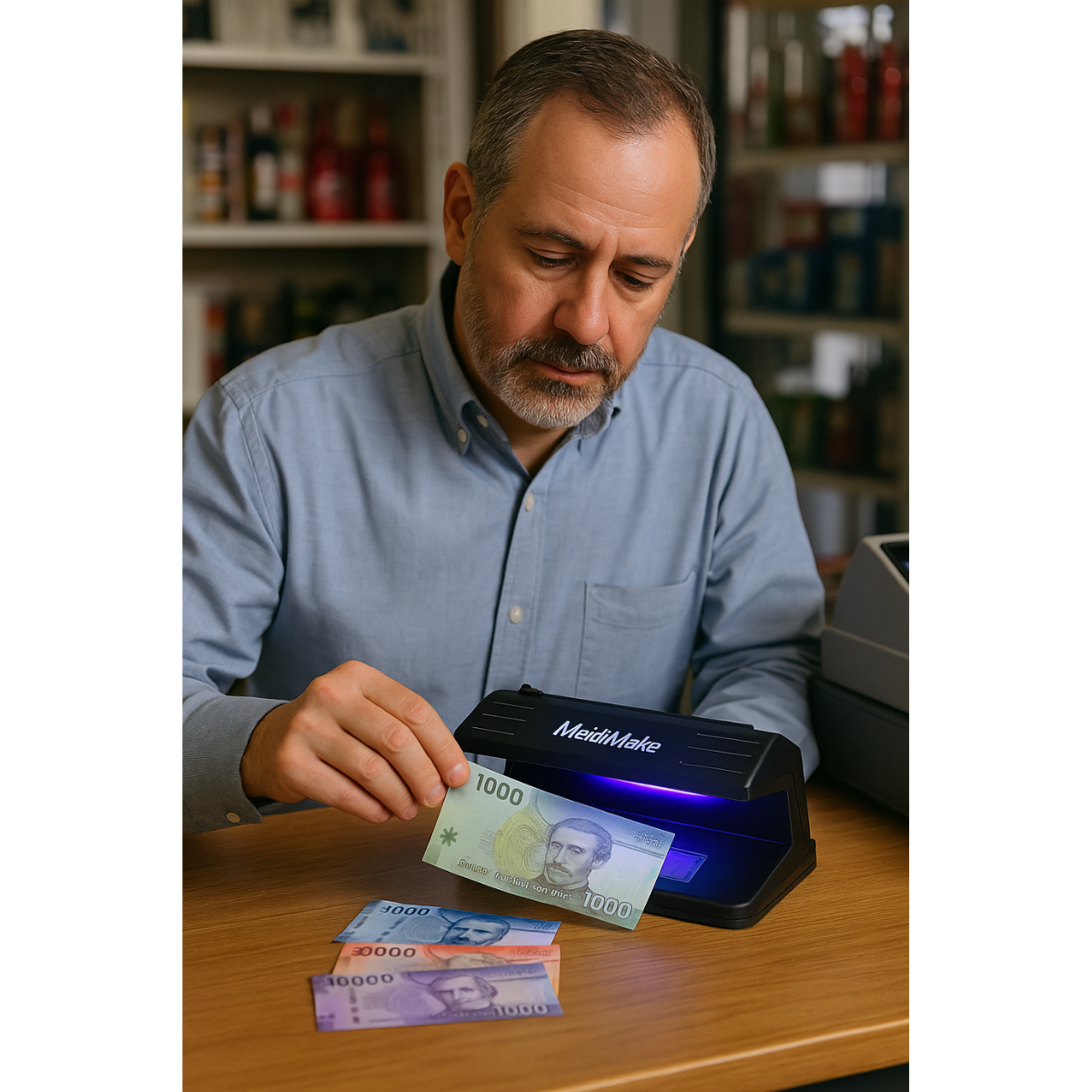 Maquina Luz Uv Detector De Billetes Falsos-3