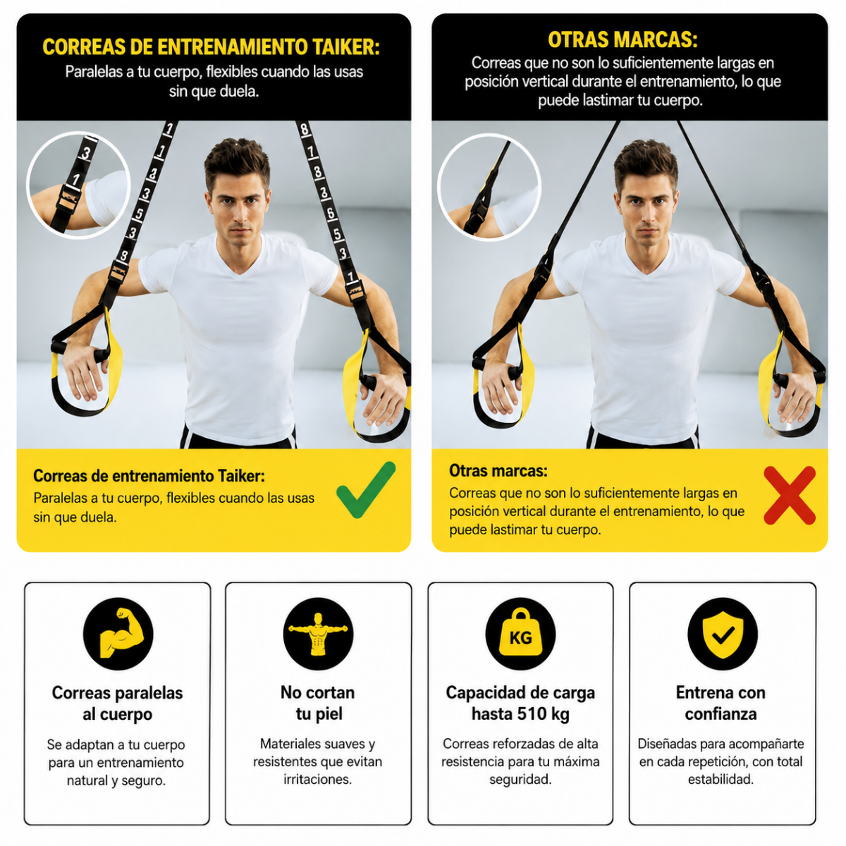Kit Entrenamiento Suspensi n Cuerda Trx Gimnasio Casa-2