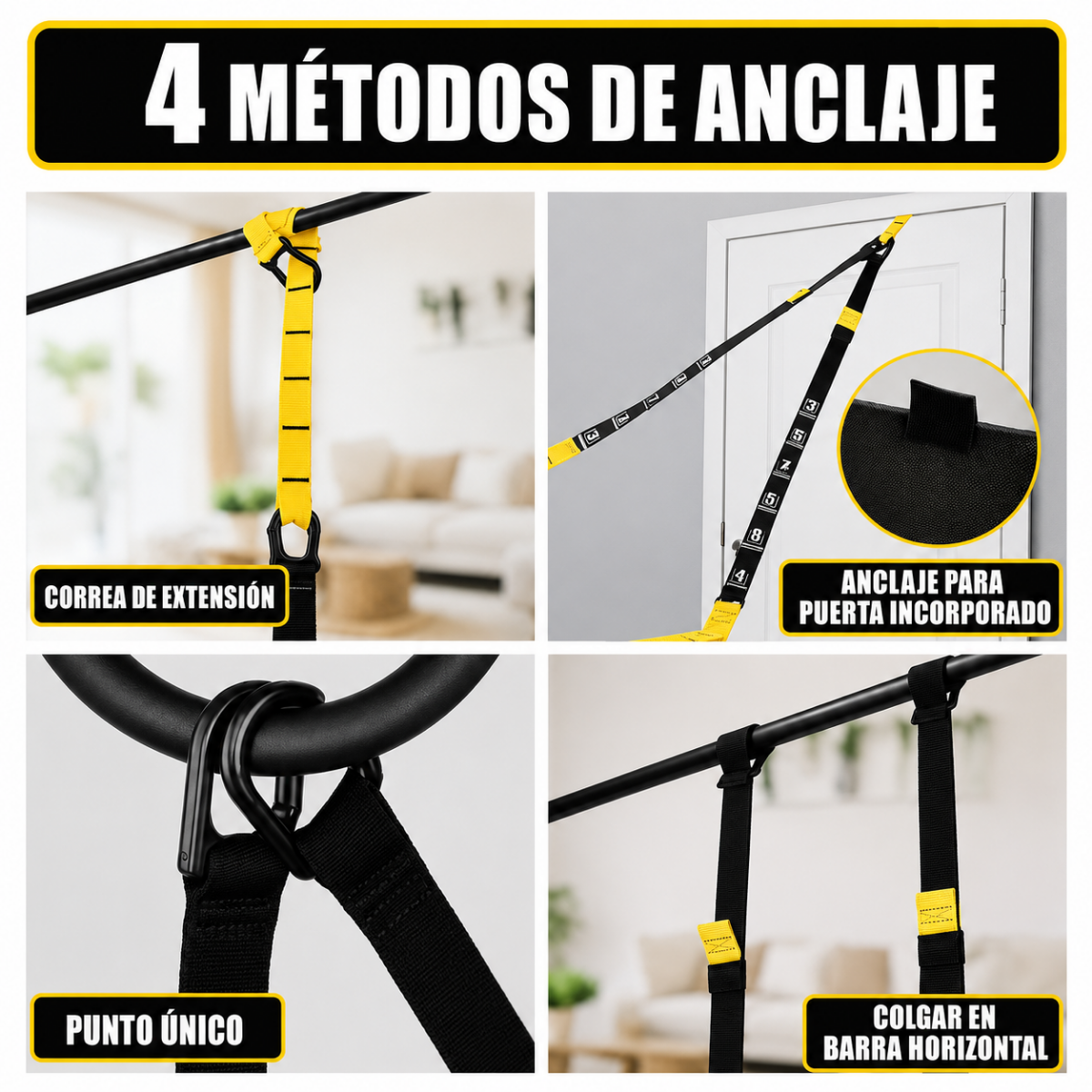 Kit Entrenamiento Suspensi n Cuerda Trx Gimnasio Casa-4