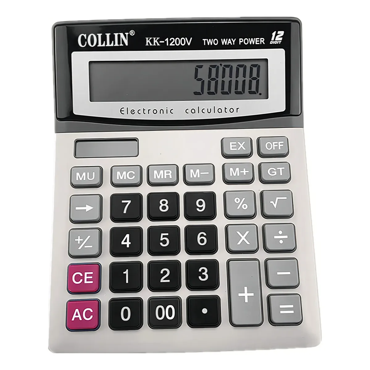 Calculadora De Escritorio 12 Digitos Pantalla Grande Kk 1200-2