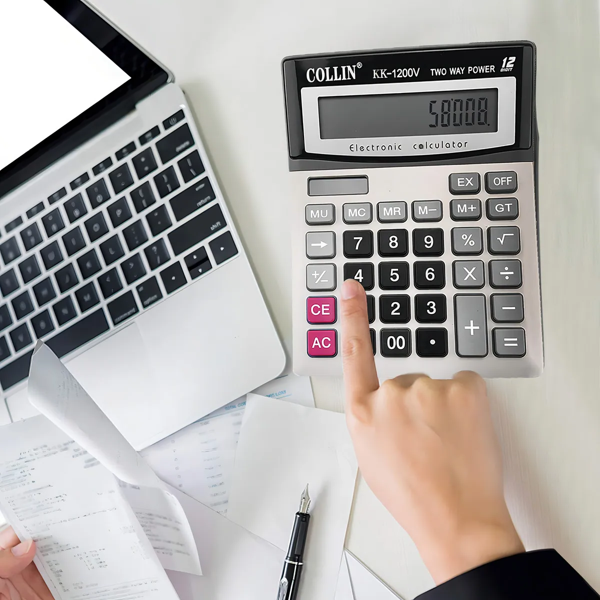 Calculadora De Escritorio 12 Digitos Pantalla Grande Kk 1200-4