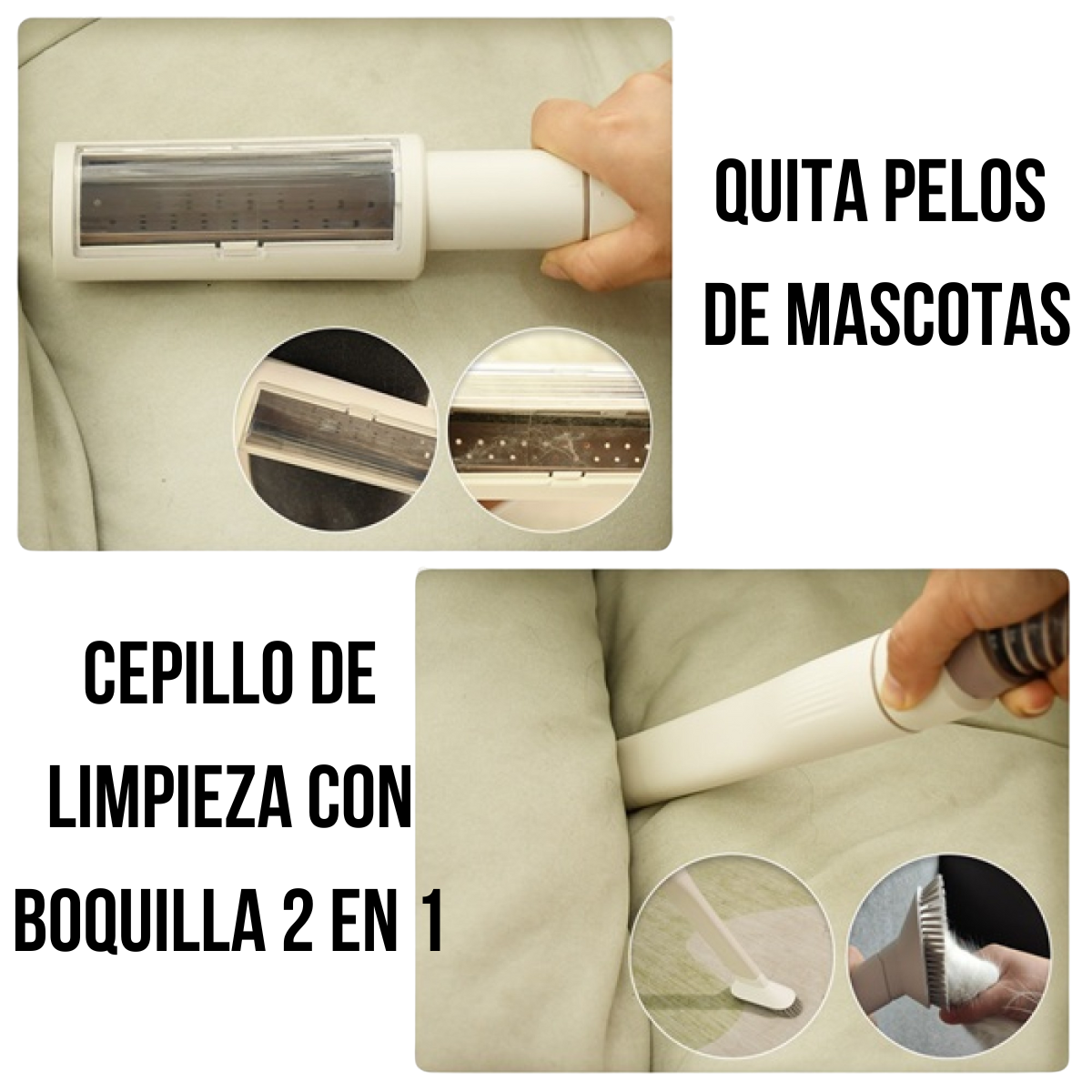 Maquina Cepillo Aspiradora Pelo Mascotas Gato Perro 6 En 1-3