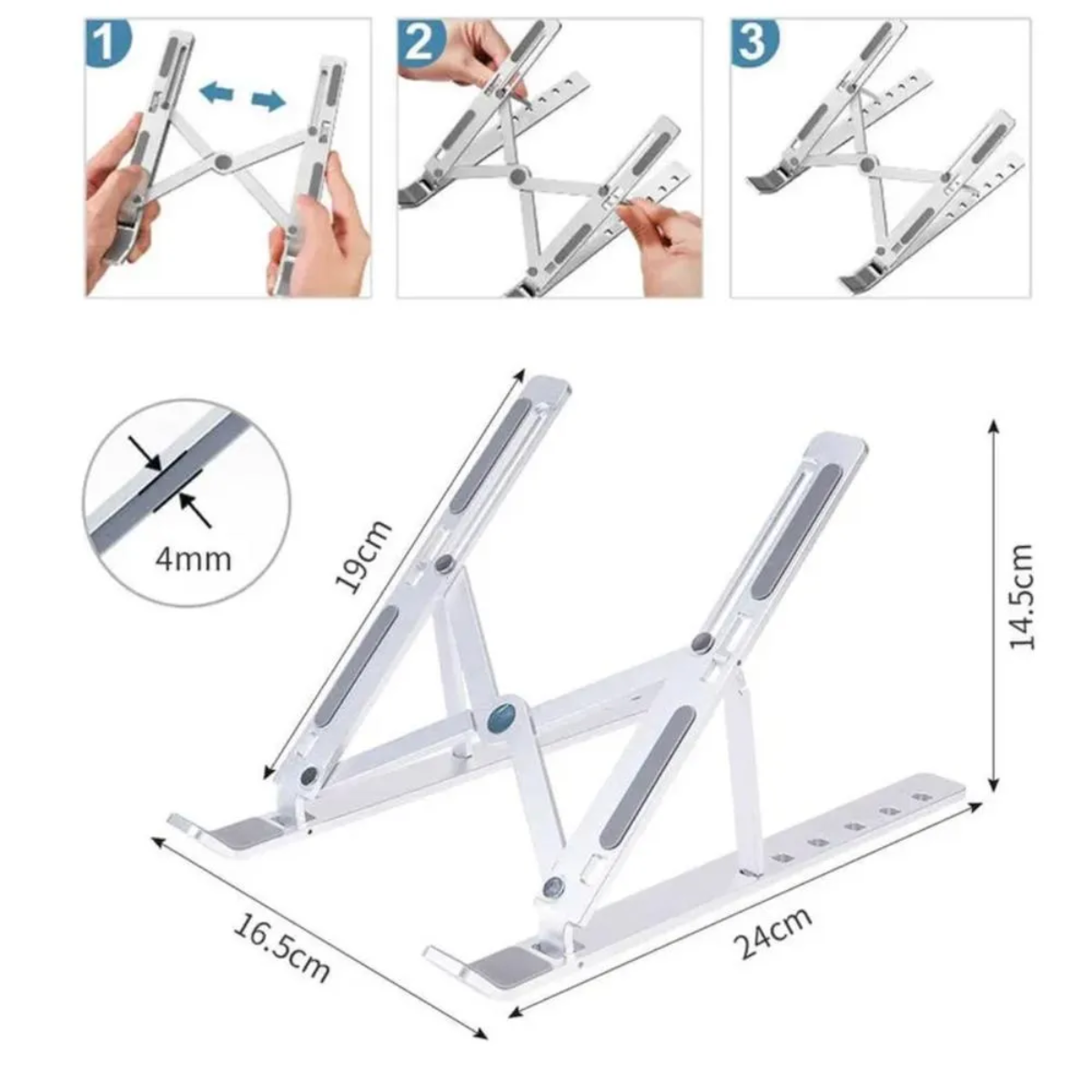 Soporte Para Laptop Plegable Aluminio Ajustable Portatil Yd-2