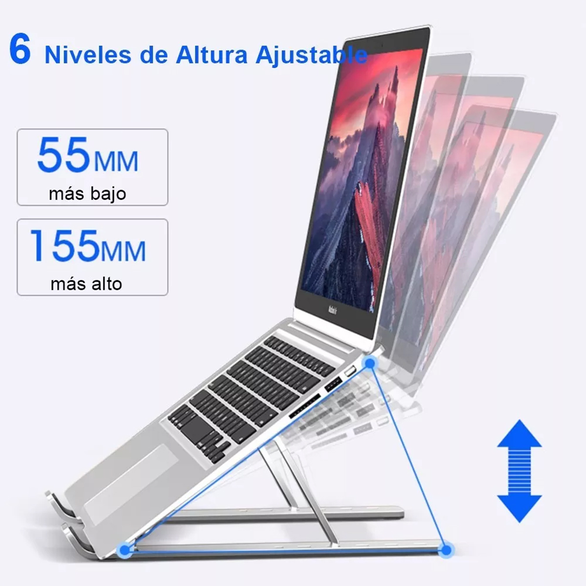 Soporte Para Laptop Plegable Aluminio Ajustable Portatil Yd-4
