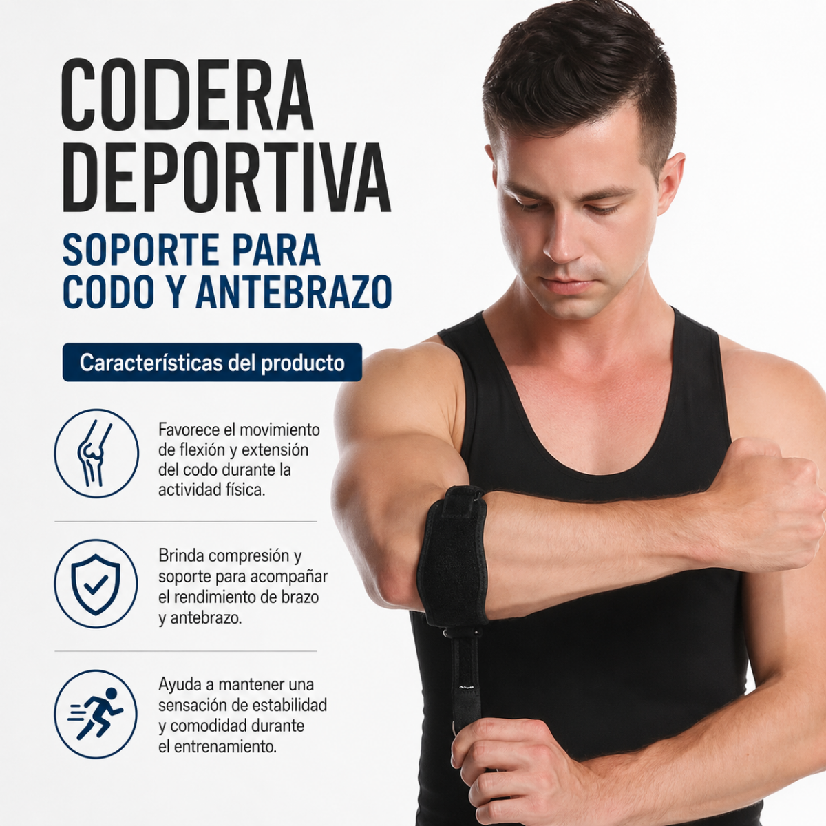 Banda Compresion Antebrazo Codo De Tenista Epicondilitis-1