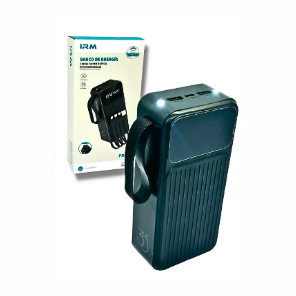 Cargador Portátil Power Bank 30000mah Carga Rápida 4 Cables-2