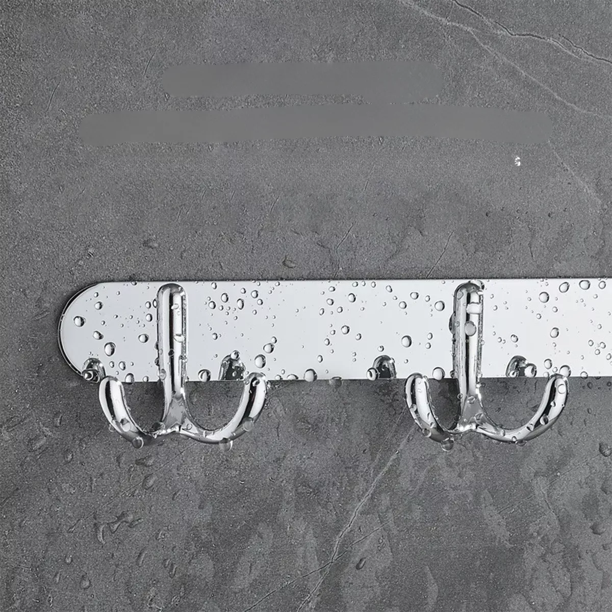 Perchero Pared 6 Ganchos Doble Acero Inoxidable Plateado-4