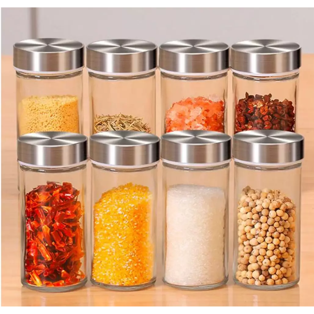 Set Especiero Giratorio Acero Inoxidable 12 Frascos-3