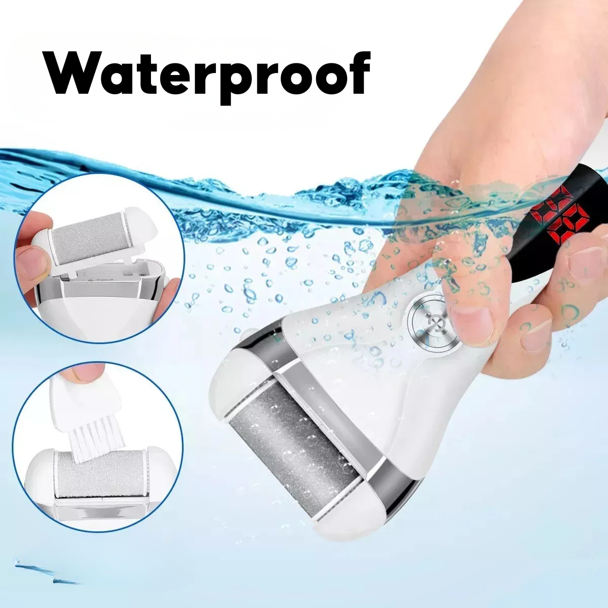 Removedor Callos Electrico Recargable Lima 2 En 1 Waterproof-2