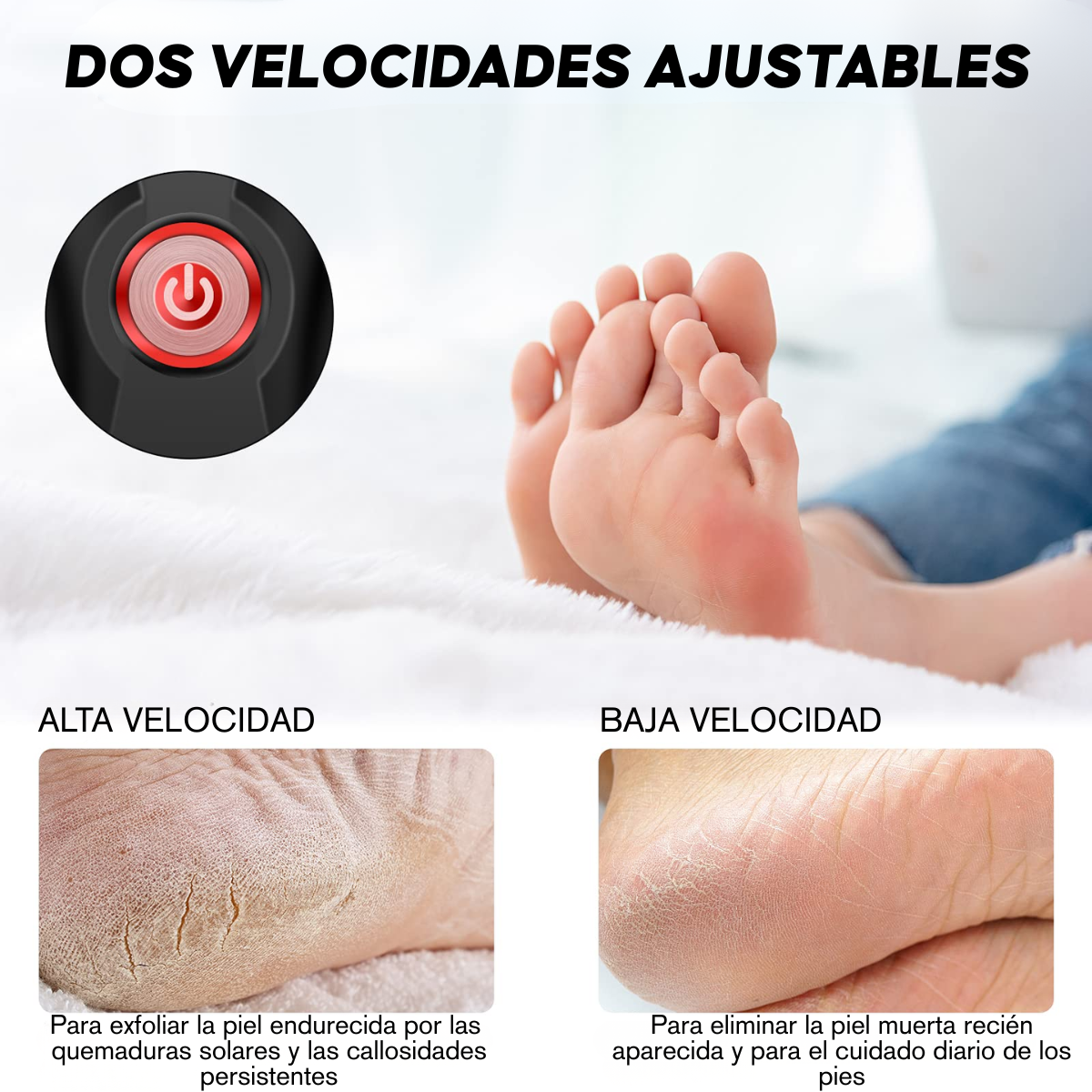 Removedor Callos Electrico Recargable Lima 2 En 1 Waterproof-5