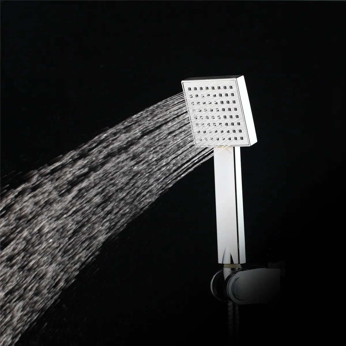 Set De Ducha Cabezal Cuadrado Con Flexible 1 5 M Y Soporte-4