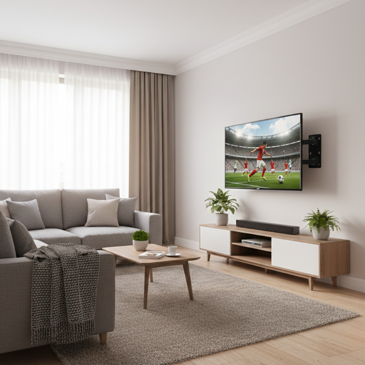 Soporte Base Pared Televisor Tv 14 - 55 Pulgadas Brazo Móvil-6