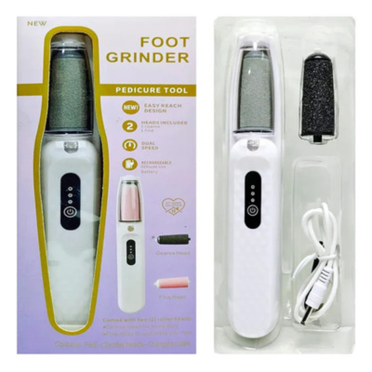 Removedor Callos Lima Electrica Para Pies Recargable 2 En 1-4