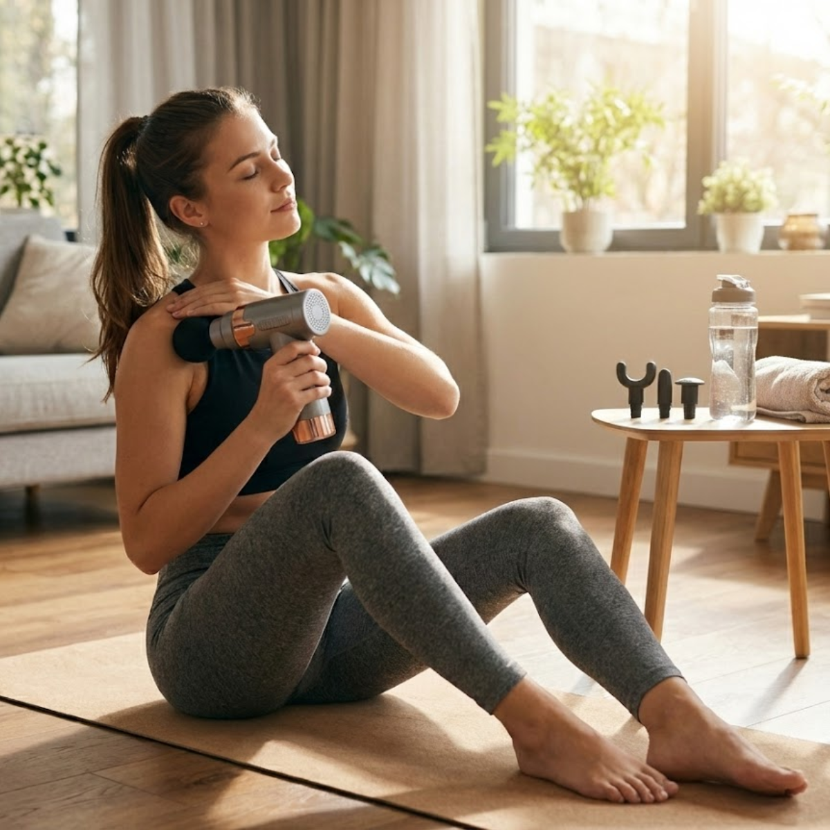 Mini Pistola De Masaje Fascial Recargable Usb 6 Velocidades-4