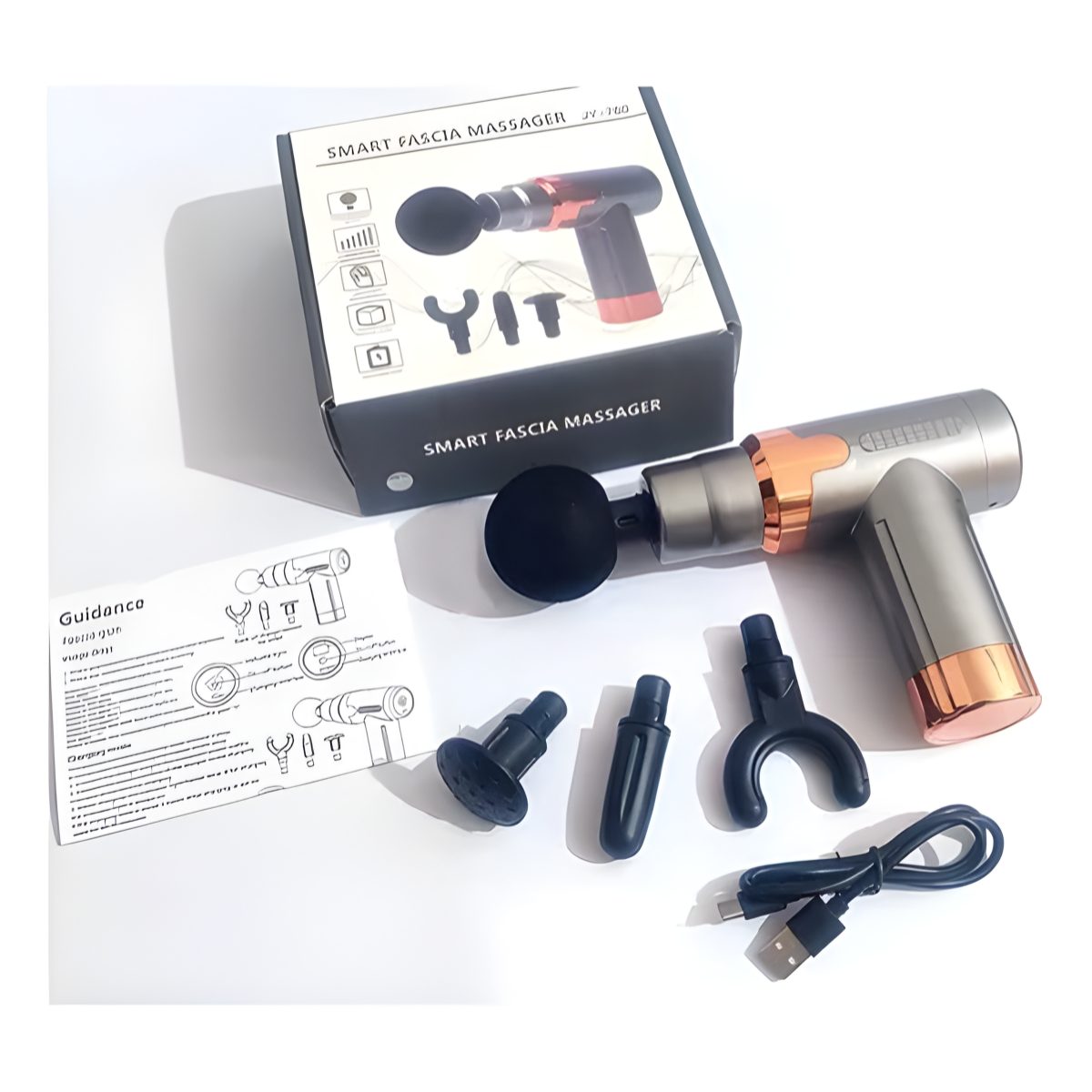 Mini Pistola De Masaje Fascial Recargable Usb 6 Velocidades-5