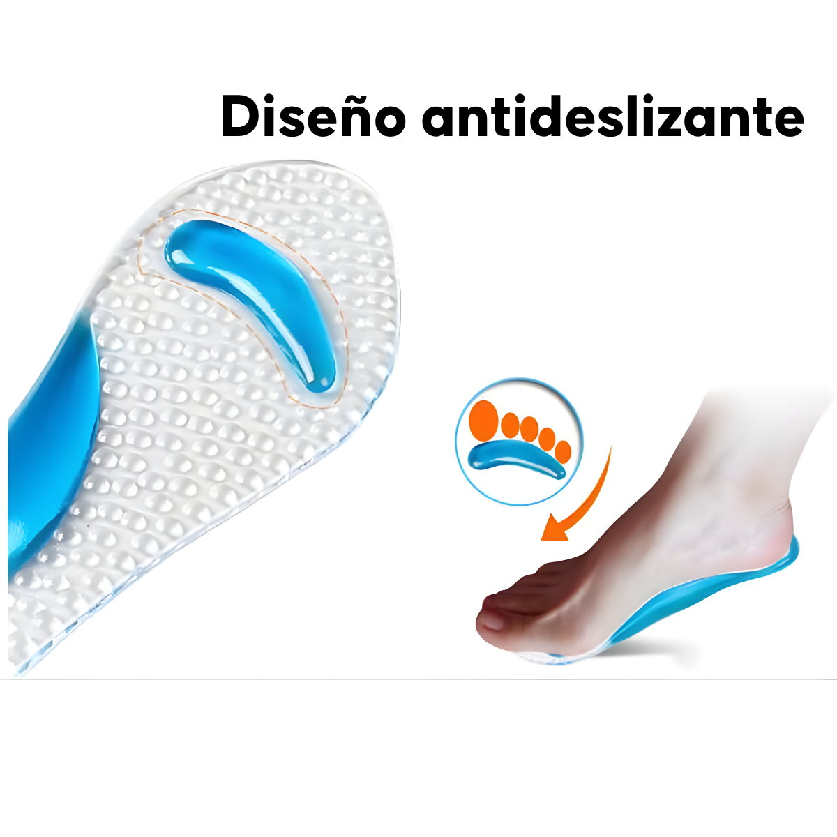 Plantilla De Silicona Con Soporte De Arco Deroyal Confort Rosa-3