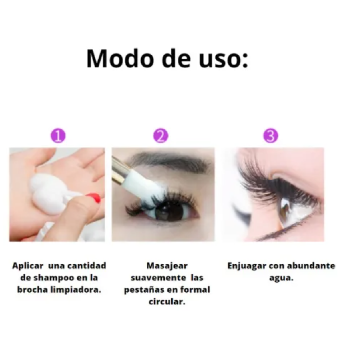 Limpiador Espuma Shampoo Para Extensiones De Pestañas-2