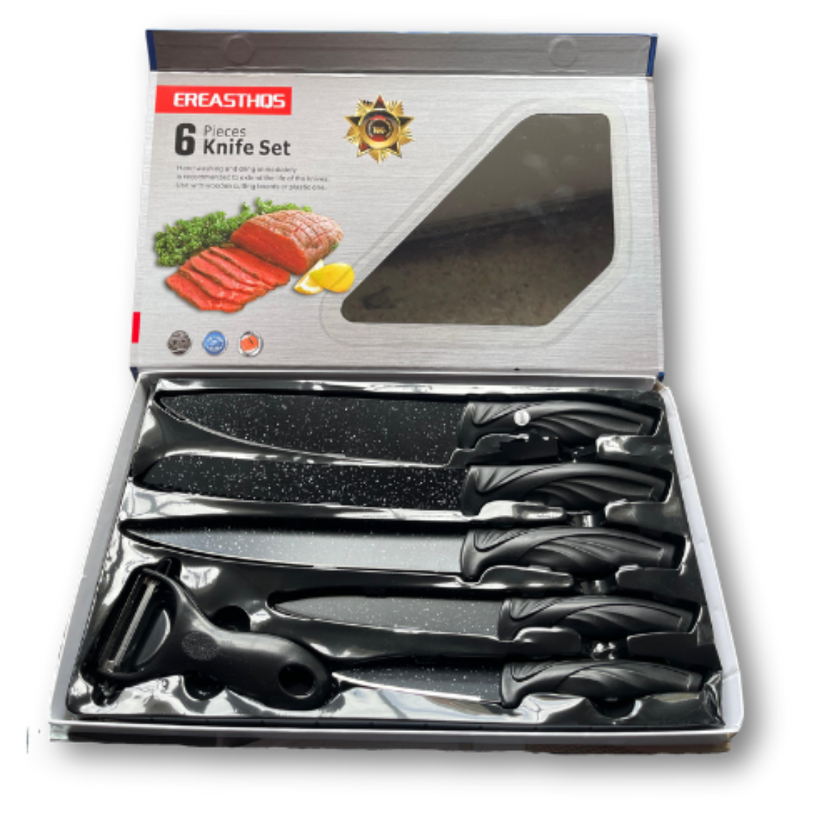 Set 6 Cuchillos Cocina Profesionales Mango Antideslizante-6