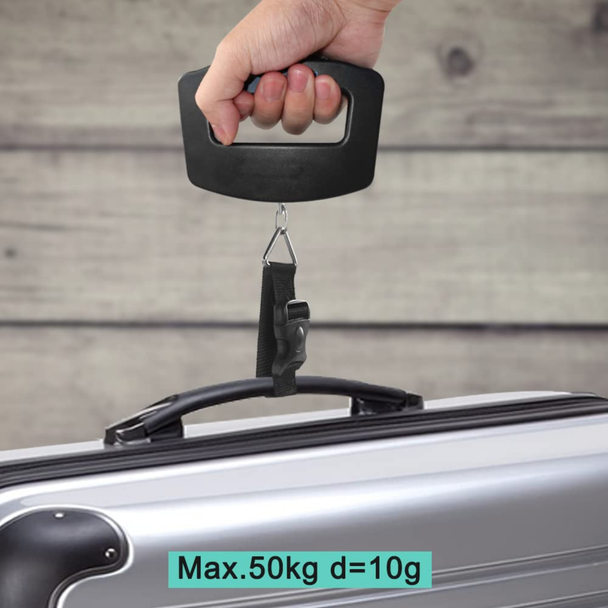Balanza Digital Colgante Maletas Valijas 50kg Tacto Goma-6