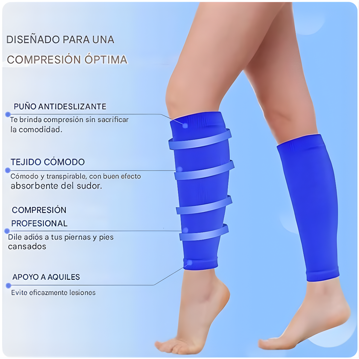 Medias Calcetines De Compresion Running Yoga Circulacion-5