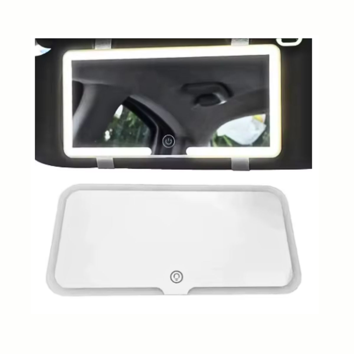 Espejo De Maquillaje Con 3 Tonos Luz Led Para Auto Coche-3