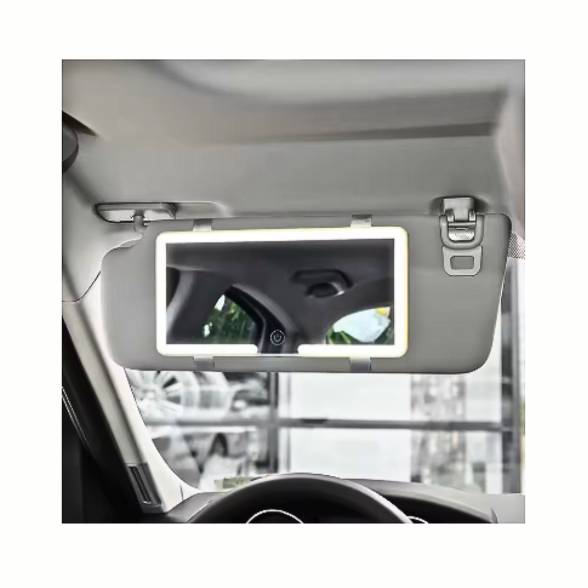 Espejo De Maquillaje Con 3 Tonos Luz Led Para Auto Coche-7