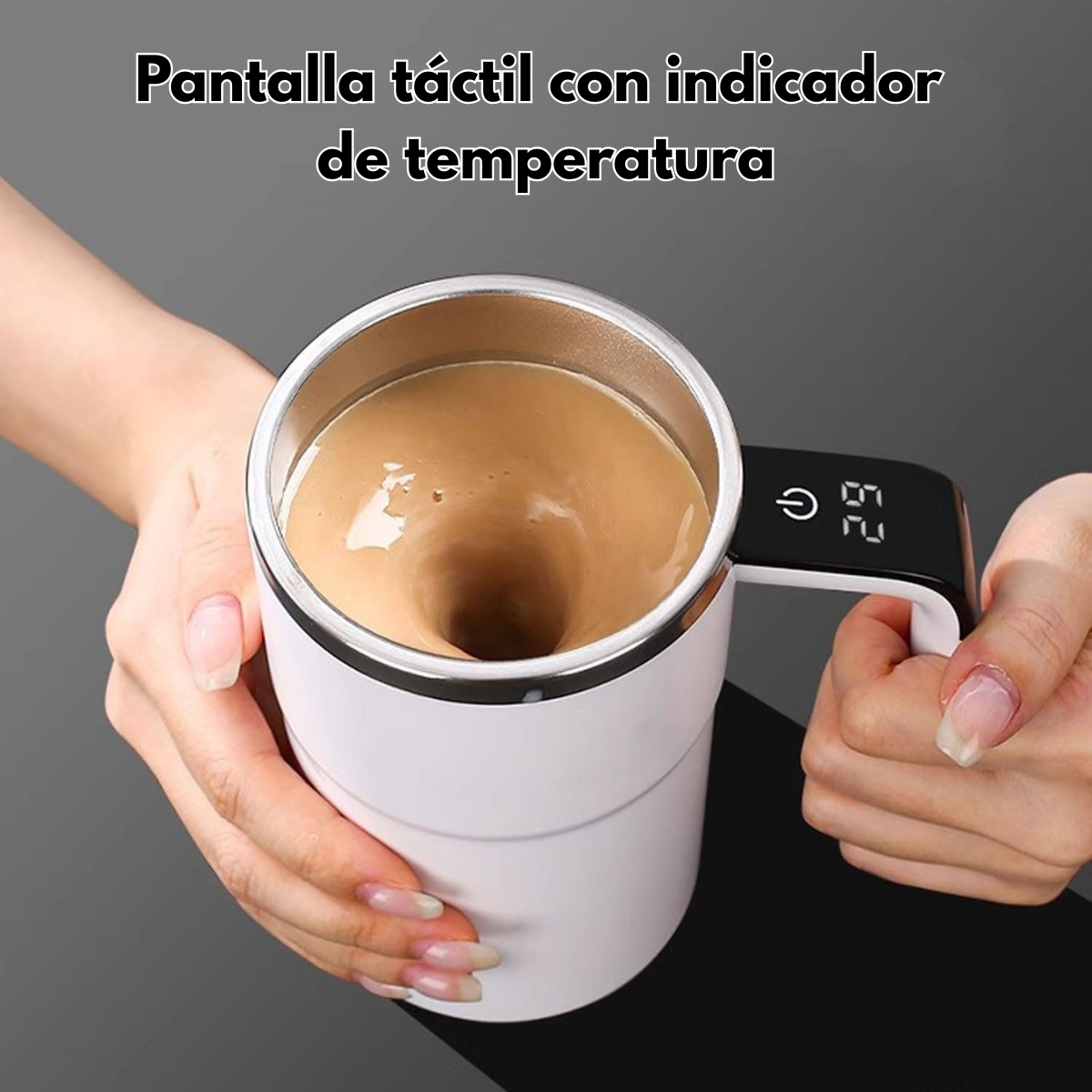 Taza Vaso Mezclador Automatico Inalambrico Recargable Pantalla Led-4