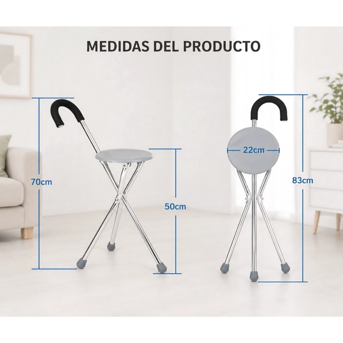 Baston Con Asiento Plegable Silla Ortopedica Adulto Mayor-1
