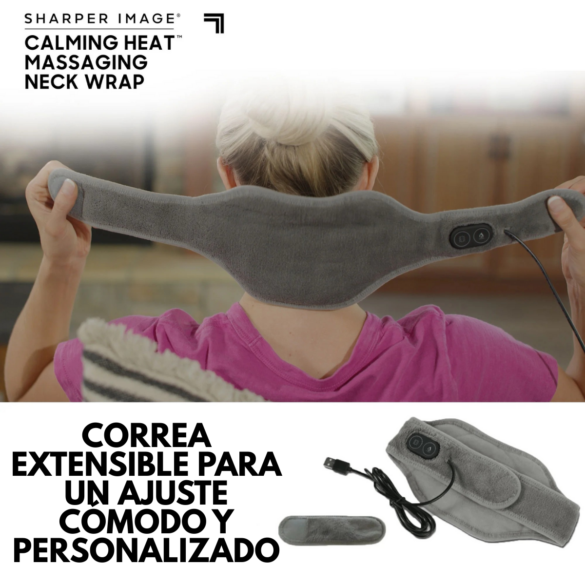 Masajeador Cuello Cervical Terapeutico Con Calor 9 Modos-3
